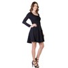 Womens Long Sleeve Knee Length Skater Dress - 24seven Comfort Apparel™ - 2 of 4