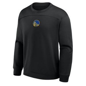 NBA Golden State Warriors Men's Black Poly Fleece Sweatshirt - 1 of 3