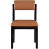 Meridian Furniture,Roundhill Vegan Leather Upholstered Dining Chair, Set of 2 - 4 of 4