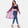 Anna-Kaci Women's Long Sequin Cardigan Open Front Sheer Duster Jacket - 3 of 4