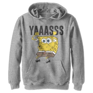 Boy's SpongeBob SquarePants Yasss Cheer Pull Over Hoodie - 1 of 4