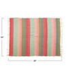 Storied Home Soft Woven Reclaimed Cotton Blend Throw with Stripes and Fringe, Multicolor - 2 of 4