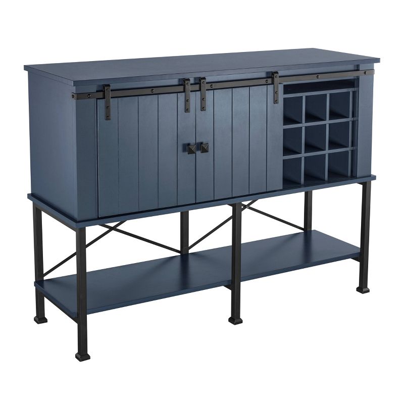 52&#34; Wood Bar Cabinet with Sliding Door Gray - Home Essentials, 5 of 13