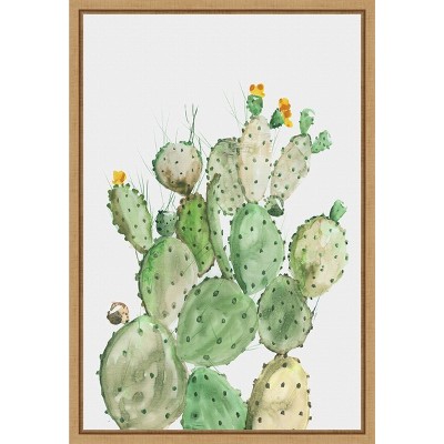 Amanti Art Sunny Cactus by Aimee Wilson Canvas Wall Art Print Framed 16 x 23-in.