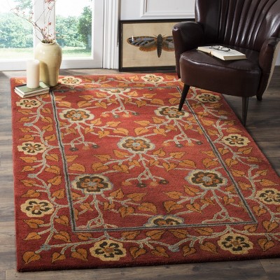 Heritage Red Hand-Tufted Wool 8' x 10' Area Rug