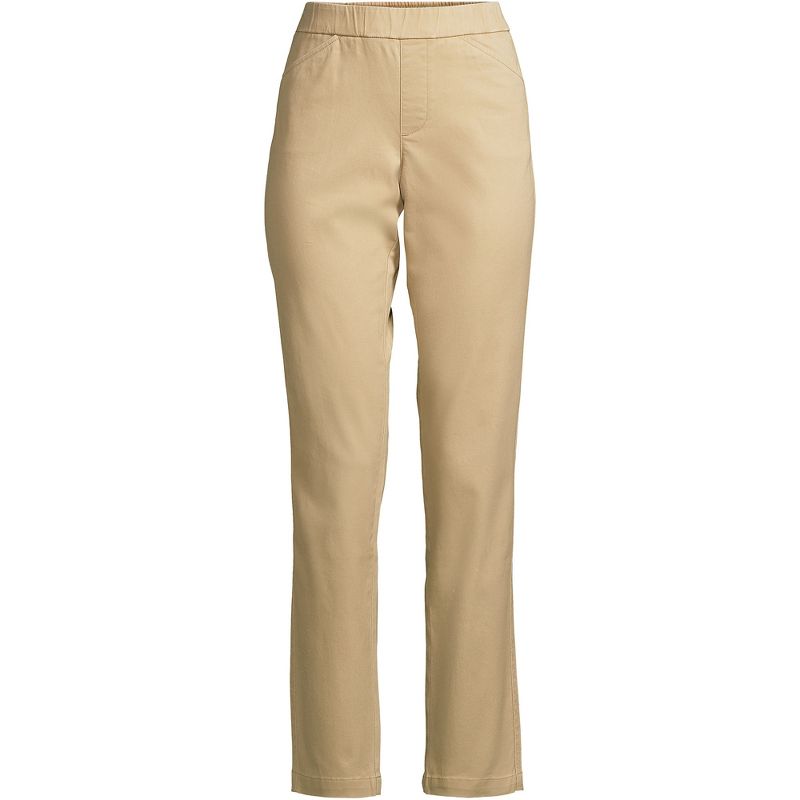 Lands' End Lands' End Women's Mid Rise Pull On Chino Ankle Pants, 3 of 7