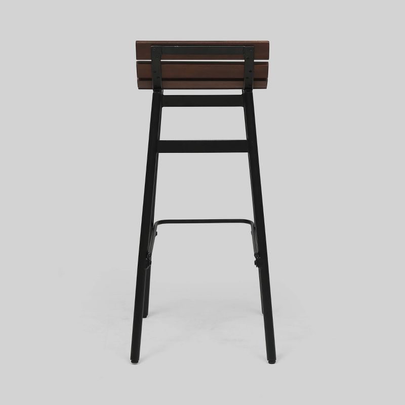Set of 2 Pepperwood Wooden Barstool - Christopher Knight Home, 5 of 7