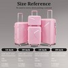 NAYSAYE Luggage Sets 4 Piece 14 20 24 28 Expandable Lightweight PP Suitcase with Four Double Silent Spinner Wheels TSA Lock, Pink, 18.3"*10.8"*29" - 3 of 4