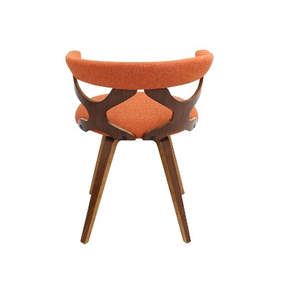 Gardenia Orange Mid-Century Modern Swivel Dining Chair