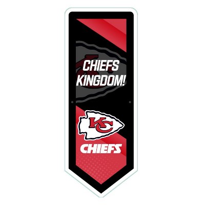 Evergreen Ultra-Thin Glazelight LED Wall Decor, Pennant, Kansas City Chiefs- 9 x 23 Inches Made In USA