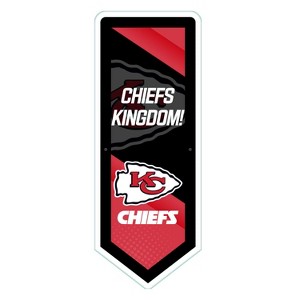 Evergreen Ultra-Thin Glazelight LED Wall Decor, Pennant, Kansas City Chiefs- 9 x 23 Inches Made In USA - 1 of 4