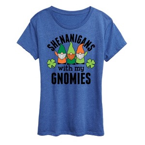 Women's - Instant Message - Shenanigans With My Gnomies Short Sleeve Graphic T-Shirt - 1 of 4