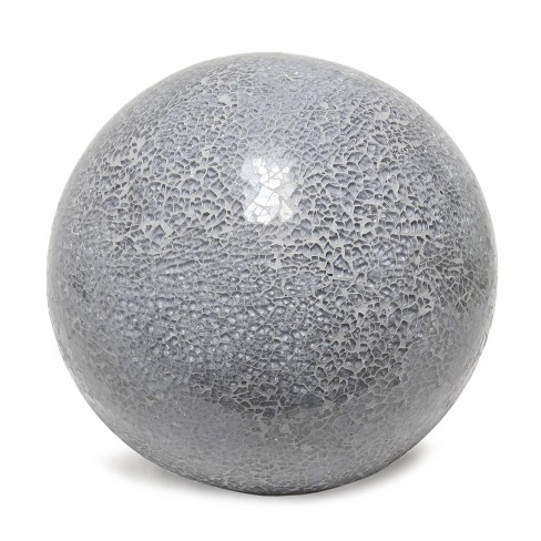 1-light Mosaic Stone Ball Table Lamp Gray - Simple Designs : Target