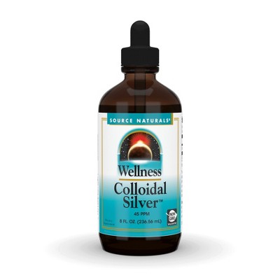 Wellness Colloidal Silver 45 PPM Liquid by Source Naturals, Inc.  -  8 fl oz Liquid