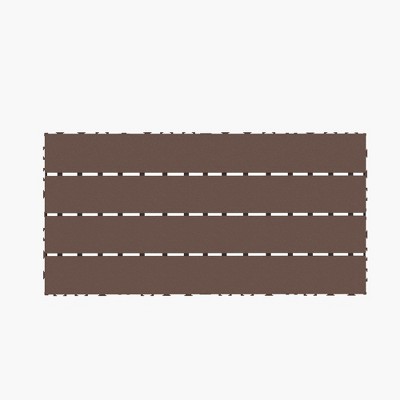 Vynxaria 24x12 Dark Gray Interlocking Tiles in Striped Pattern, 24 - Piece Set for Porch, Poolside, Balcony, Front Yard & Backyard Use