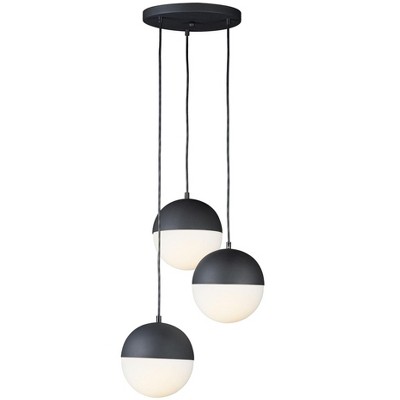 ET2 Lighting Half Moon 3 - Light Pendant in  Black
