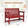 Hyleoty HDPE Outdoor Park Bench 48" x 22" x 35" ,Elegant, Comfortable and Durable - 3 of 4
