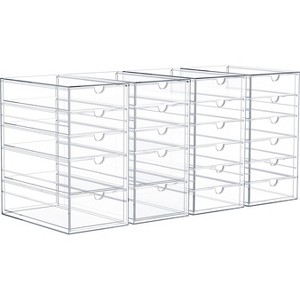 Sorbus Clear Stackable Drawer Storage Organizers - Bathroom, Laundry Room & Home Countertop Drawer System - 1 of 4