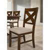 NicBex Vintage Upholstered  Dining Chairs Set of 2 with Cross Back & Comfy Cushions,Rustic Wood Accent Chairs for Dining Room,Living Room - 3 of 4