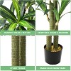 Artificial Dracaena Tree, 5.4ft Tall Fake Dracaena Plant with Pot, Faux Topiary Yucca Trees for Office Home Living Room Porch Patio Decor - 2 of 4