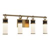 Savoy House Abel 4 - Light Vanity in  Matte Black/Warm Brass - 3 of 4