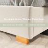 AMERLIFE Upholstered Bed, Modern Velvet Bed Frame with 61.4" Tall Gold Trim Headboard - 4 of 4