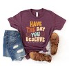 The Juniper Shop SmileyWorld Have The Day You Deserve Groovy Youth Short Sleeve Tee - 3 of 4