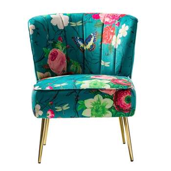 Urbain Wooden Upholstery Accent Side Chair with Tufted Back | Karat Home