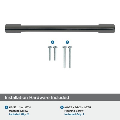 Graphite Polished Chrome 5-1/16" Industrial Bar Pull