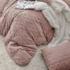 Fluffy Duvet Cover Set - Queen Size, Cameo Rose Warm Plush Bedding, 3 - Piece with Zipper Closure - 3 of 4