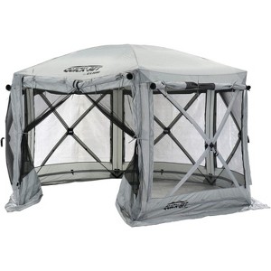 12x12 Ft Portable Pop Up Camping Outdoor Gazebo with 6 Sided Canopy Shelter, Hexagon Gazebo, 210D Oxford Fabric for Patio, Backyard, and Lawn - 1 of 1