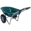 Vynxaria Dual-Wheel Home Garden Utility Wheelbarrow Cart, Built-in Stand, 300lbs Capacity, Green - 4 of 4