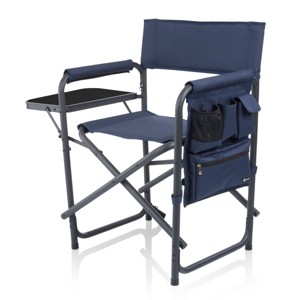Outdoor Portable Folding Camp Sports Chair in Navy Blue - 1 of 4