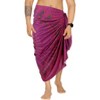 LA LEELA Men's Sarong Beach Cover Ups Wraps One Size Burgundy - 2 of 4