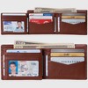 Alpine Swiss Mens Spencer RFID Bifold Wallet 2 ID Windows Divided Bill Section Smooth Leather Comes in a Gift Box - 2 of 4