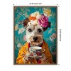 Amanti Art Yorkshire Tea Lady by Mowzu  Framed Canvas Wall Art - 3 of 4