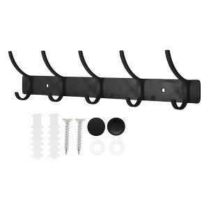 Unique Bargains Wall Mount Coat Rack with Hooks Used for Hanging Hat Towel Bathrooms - 1 of 4