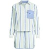 Lands' End Women's Cotton Poplin 2 Piece Pajama Set - Long Sleeve Top and Shorts with Piping - 3 of 3
