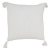 Saro Lifestyle Festive Frost Snowflake Poly Filled Throw Pillow with Tassels, 18", Gold - 2 of 3