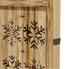 Spassway Rustic Folding Wood Room Divider Vintage Freestand Privacy Screen for Room Seperation Living Room Bedroom Office Room - 2 of 4