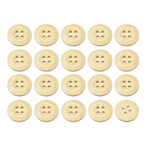 Unique Bargains Wooded Sewing DIY Craft Clothing Sewing Round Buttons 50 Pcs - 1 of 4