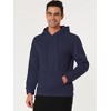 Lars Amadeus Men's Pullover Solid Long Sleeves Hooded Sweatshirts with Pocket - 3 of 4