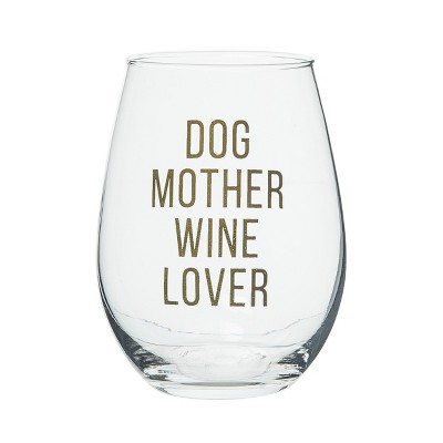 Totalee Gift Dog Mother Lover Glass Clear 18 oz