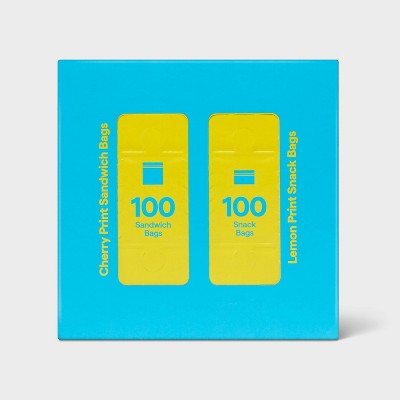Food Storage Bags Variety Pack - Cherries/Lemons - 200ct - up&up™