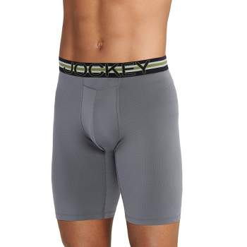 Jockey Men's Underwear Microfiber 13 Quad Short, Best Red, S