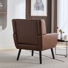CAVINAS Modern Accent Chair, Upholstered Arm Chair, Living Room Chair Bedroom Chair Home Chair with Black Legs, Single Chair Sofa Chair - 2 of 4