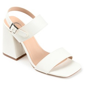 Journee Collection Womens Adras Open Square Toe Block Heel Sandals - 1 of 4