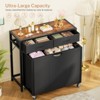 USIKEY Laundry Sorter, Rolling Laundry Hamper with 3 Section Pull-Out Bags, Laundry Basket Organizer with 2 Drawers & 2-Tone Top Panel - 3 of 4
