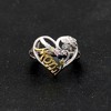 Mom Heart Ring Cz Gold Plated Engraved to Mom With Love Womens Ginger Lyne Collection - 2 of 4