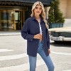 Coolmee Button Down Shirts for Women Long Sleeve Collared Dressy Blouses Casual Work Office Pleated Tunics Tops - 4 of 4